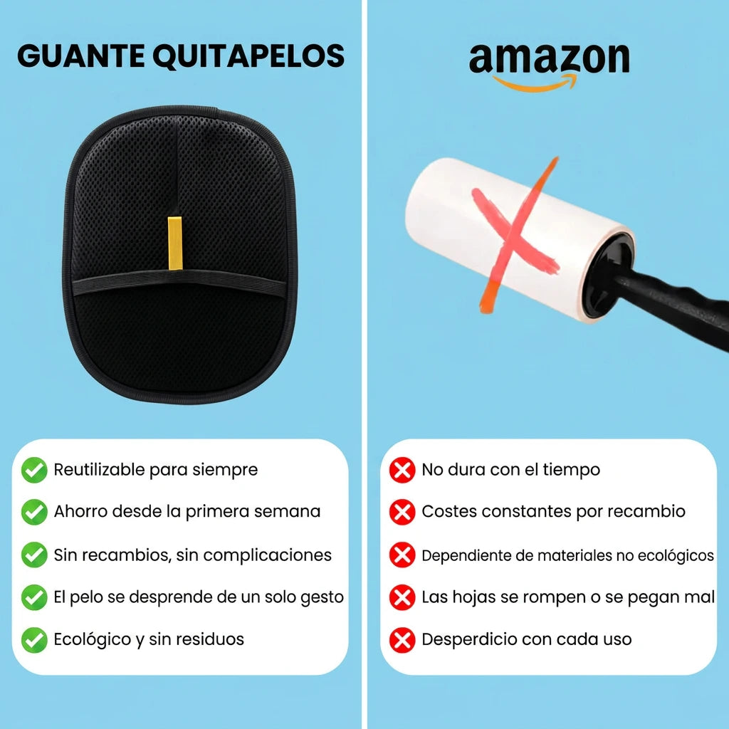 Pulnea™ - Guante quitapelos reutilizable y ecológico