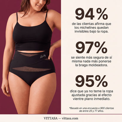 Lucky™ - Braga moldeadora sin costuras - Talle alto y vientre liso