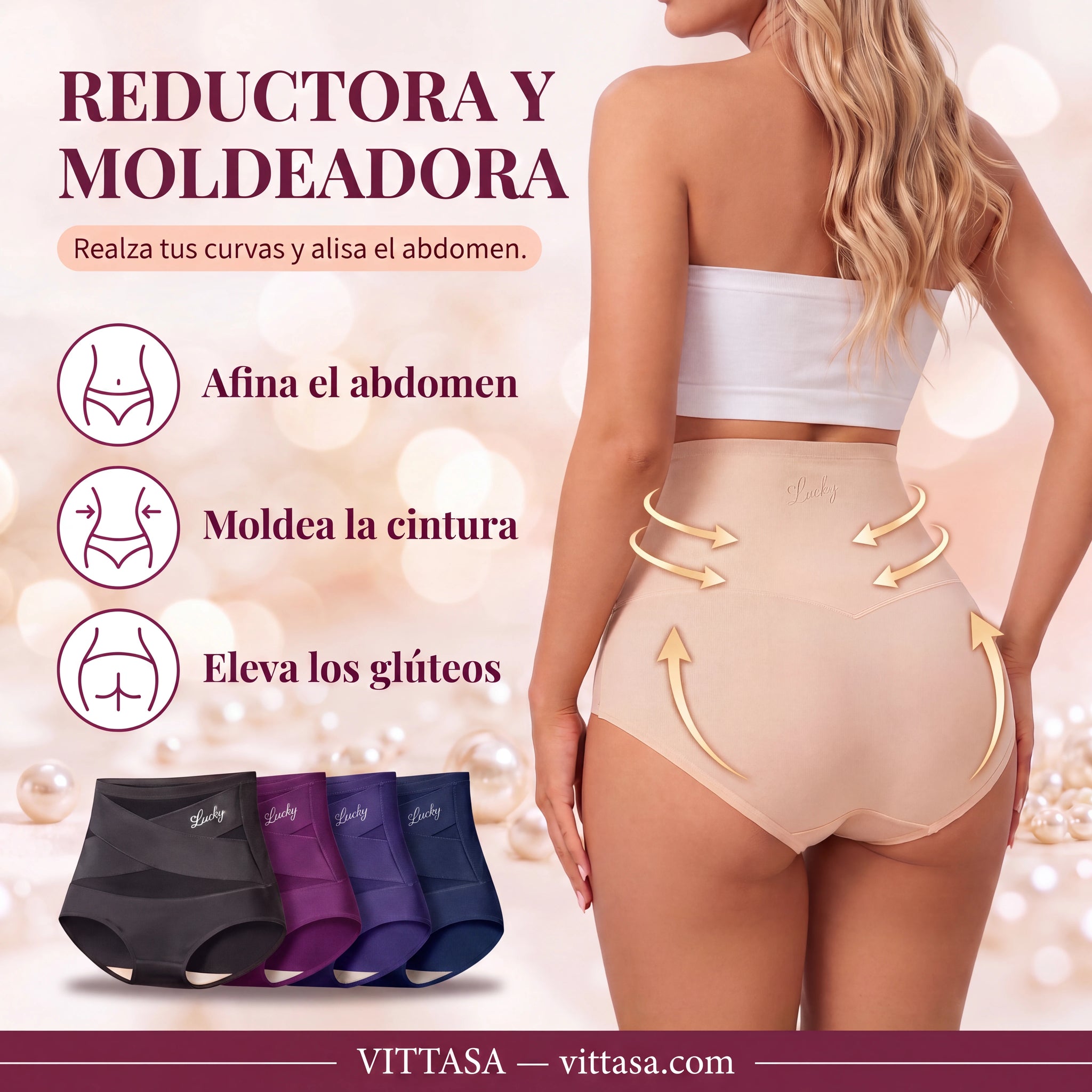 Lucky™ - Braga moldeadora sin costuras - Talle alto y vientre liso