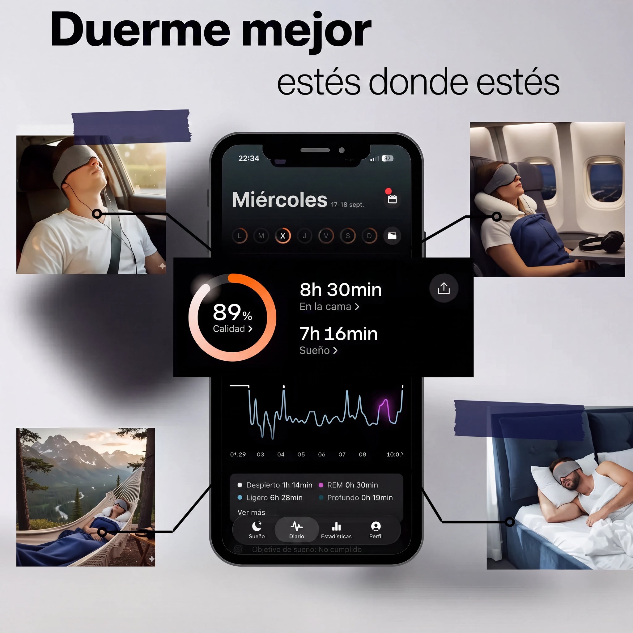 softnuit™ - Antifaz para dormir 100 % algodón