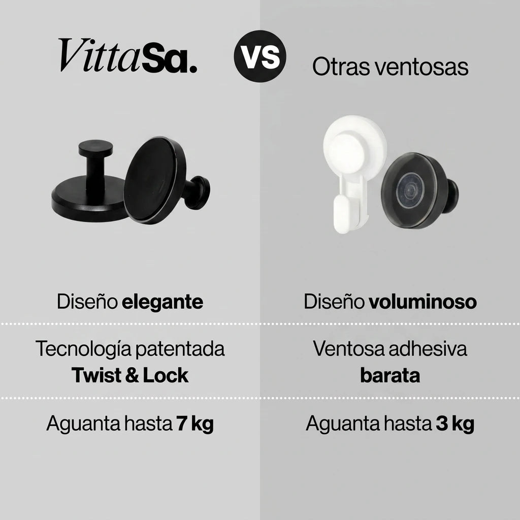 Pack de ganchos de ventosa extra resistentes