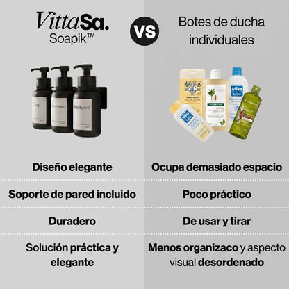 Dispensador de jabón de pared en cristal