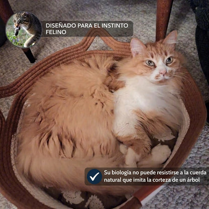 Nidora™ - nido de territorio natural tejido a mano para gatos de interior
