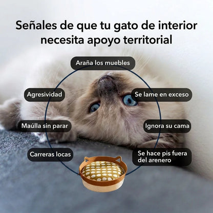 Nidora™ - nido de territorio natural tejido a mano para gatos de interior