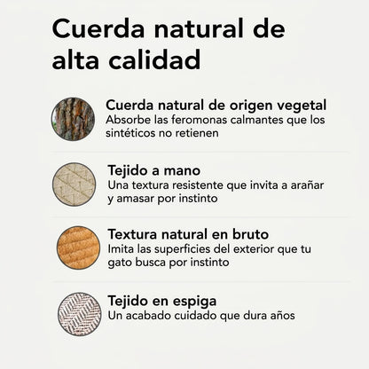 Nidora™ - nido de territorio natural tejido a mano para gatos de interior