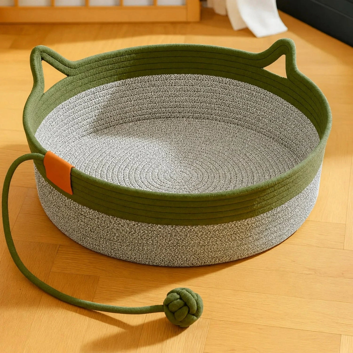 Nidora™ - nido de territorio natural tejido a mano para gatos de interior