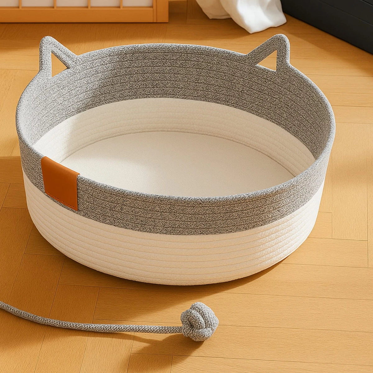 Nidora™ - nido de territorio natural tejido a mano para gatos de interior