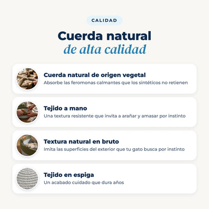 Nidora™ cuerda natural de alta calidad tejida a mano