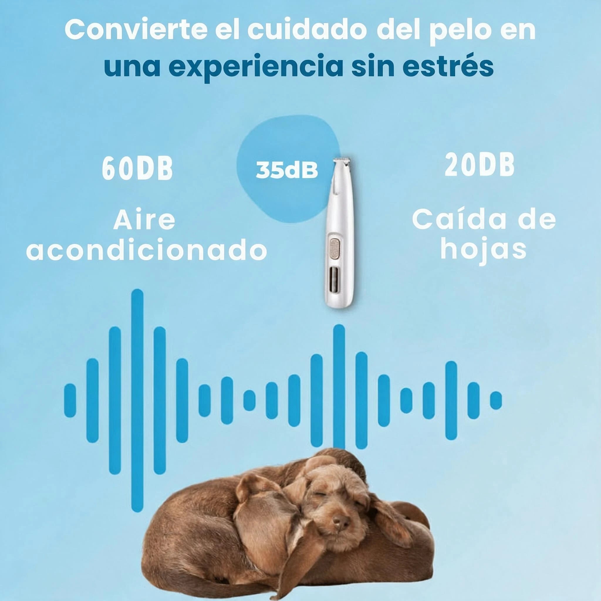 Patora funciona a 35 dB, muy silencioso para tu perro