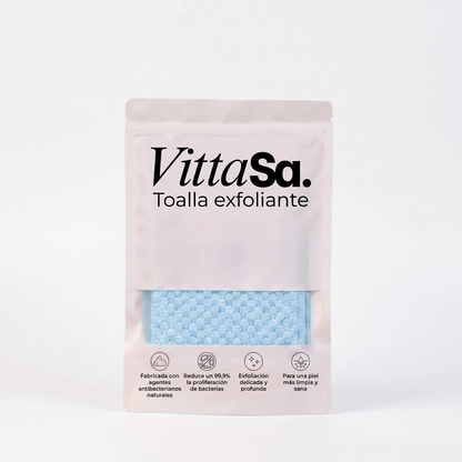 Toalla exfoliante VittaSa - color azul