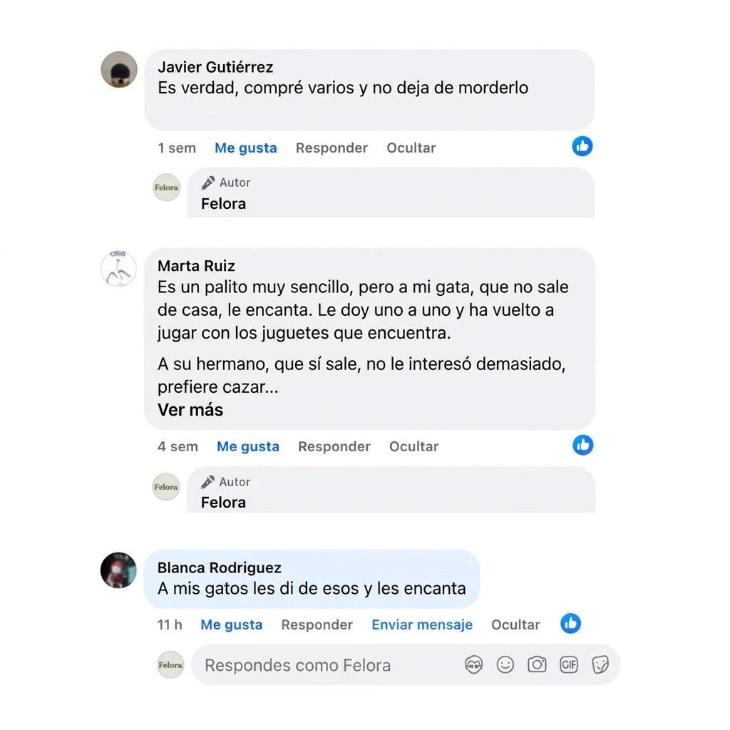 Reseñas de clientes en Facebook